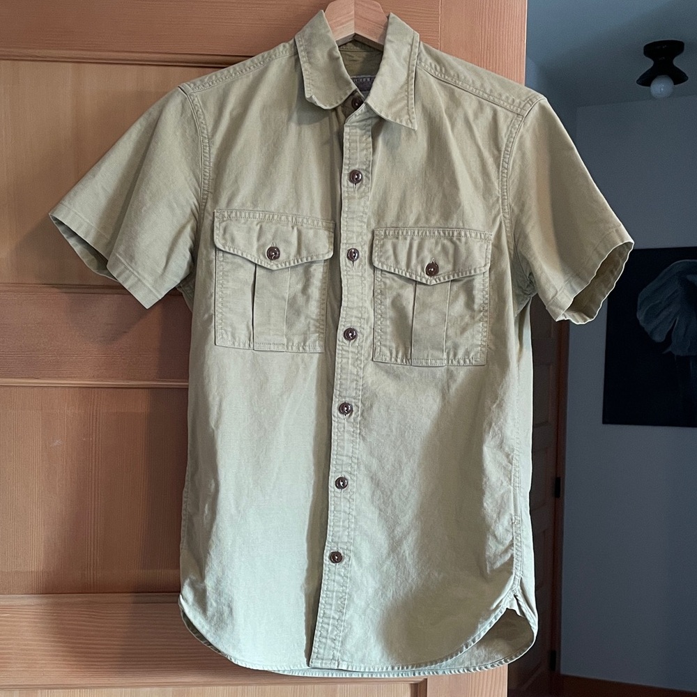 J. Crew Wallace & Barnes Tan Cotton Safari Shirt